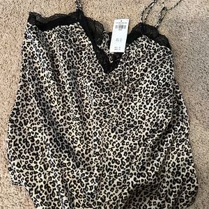 Abercrombie size Large leopard cami. Adjustable straps. New with tags .
